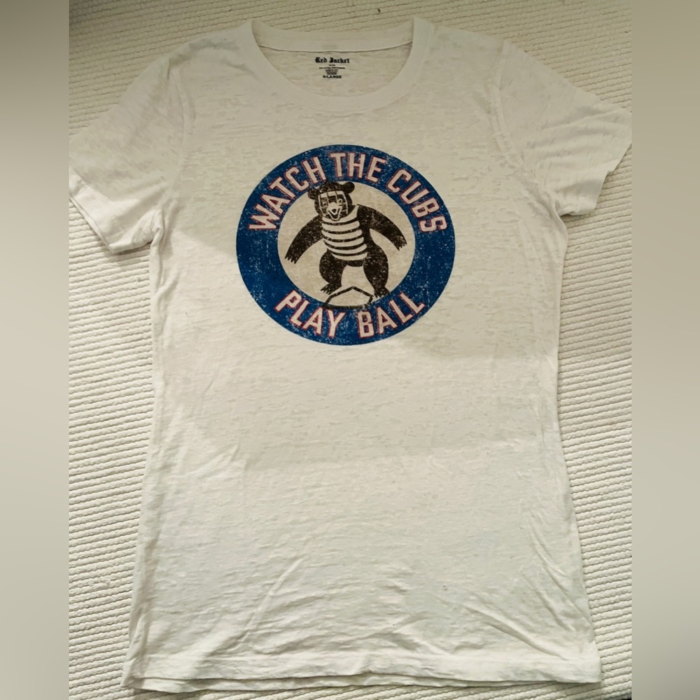 Vintage reproduction Chicago Cubs White Tee